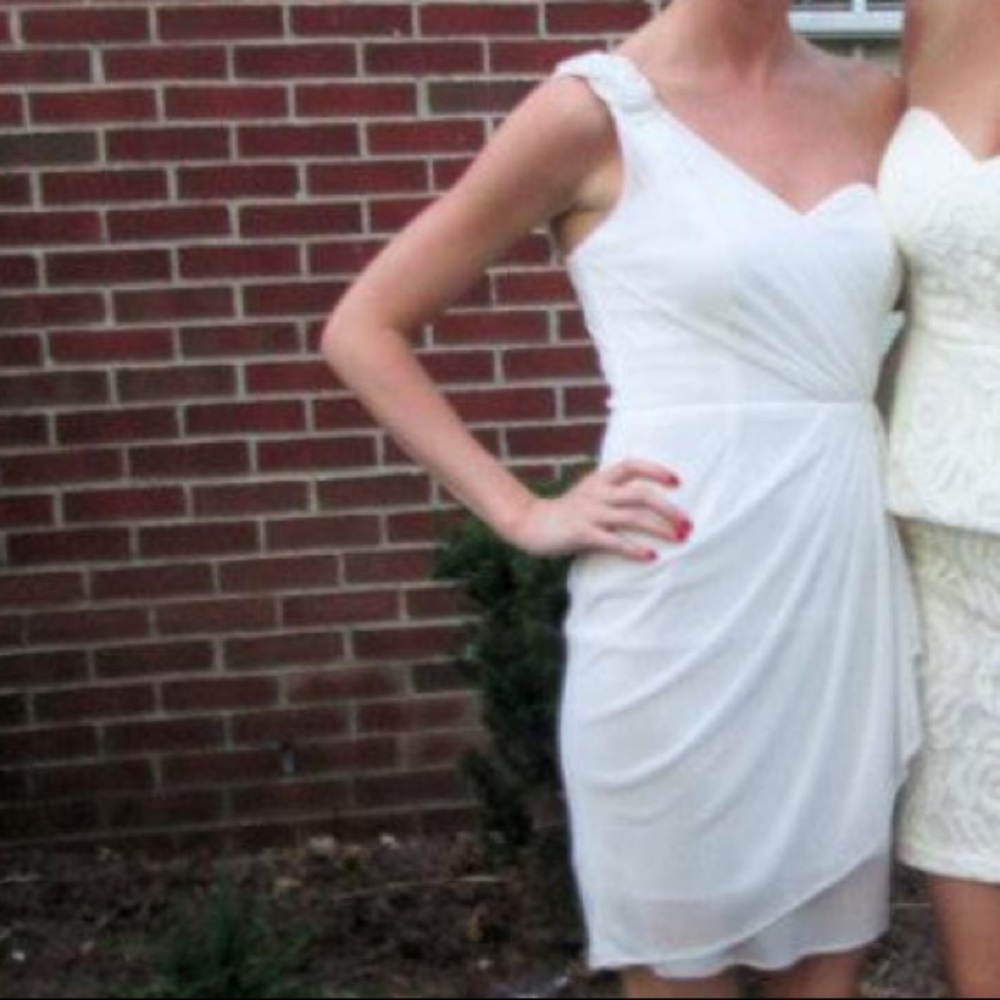 Cache White One Shoulder Cocktail Dress - Picture 4 of 17